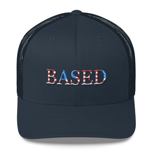 BASED RED WHITE AND BLUE HAT