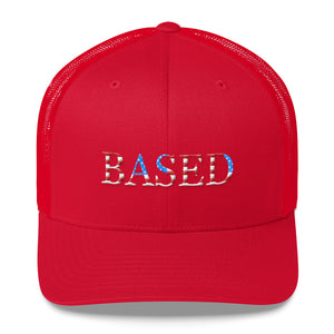 BASED RED WHITE AND BLUE HAT