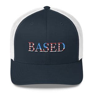 BASED RED WHITE AND BLUE HAT