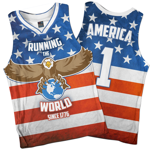 Running The World Since 1776 Basketball Jersey