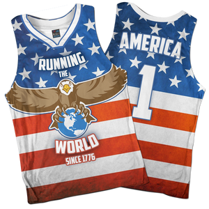 Running The World Since 1776 Basketball Jersey